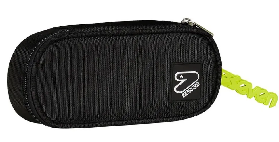 Astuccio scuola Seven Round Plus Tech Nero