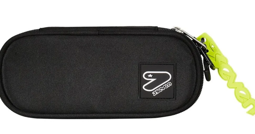 Astuccio scuola Seven Round Plus Tech Nero