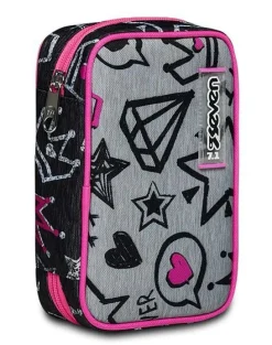Astuccio scuola Seven Speed Case Zipper Glamy