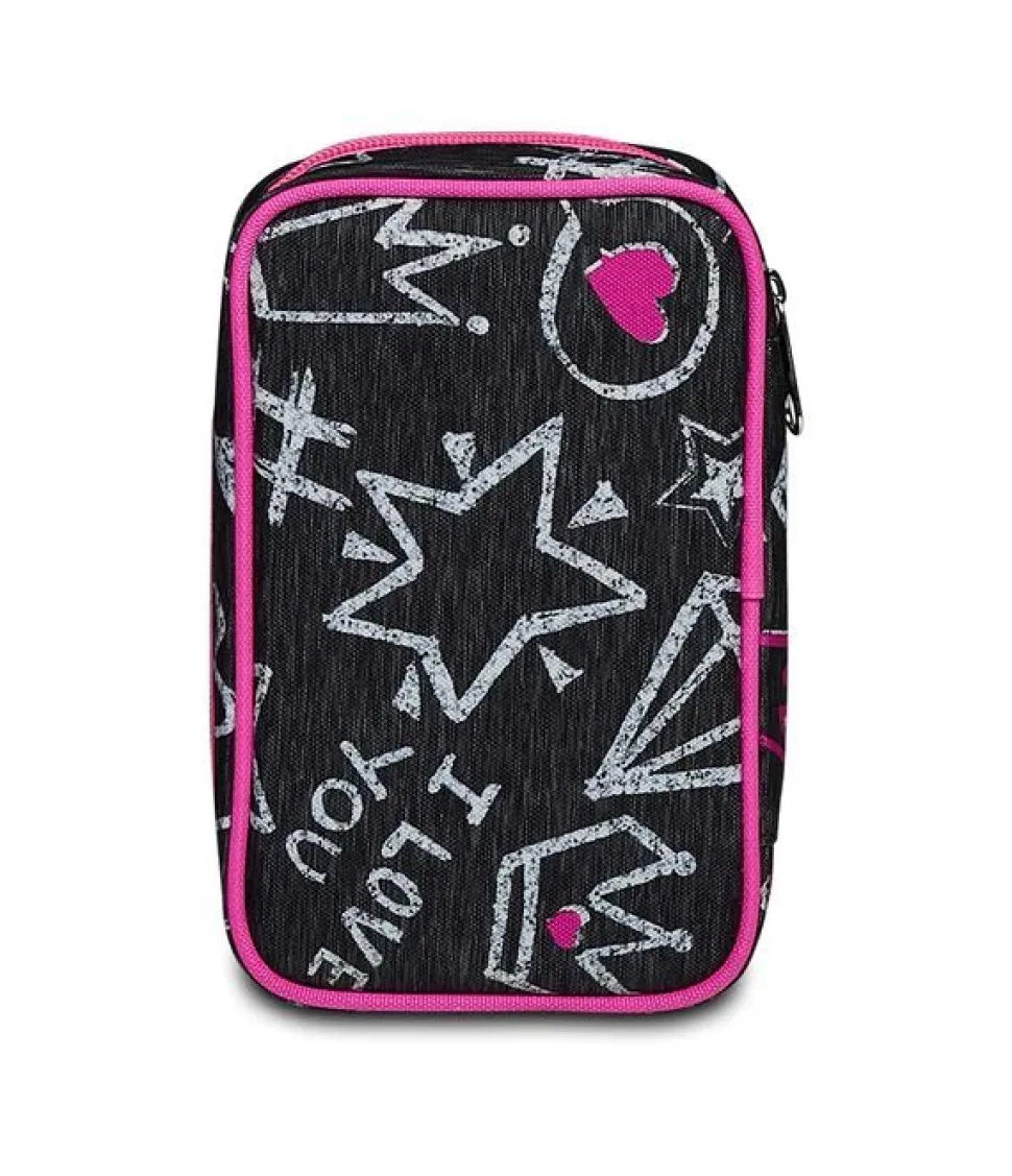 Astuccio scuola Seven Speed Case Zipper Glamy