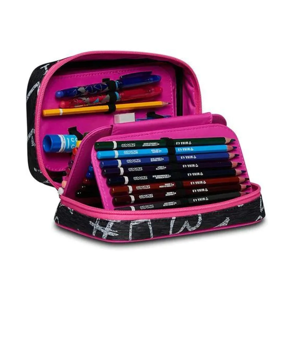 Astuccio scuola Seven Speed Case Zipper Glamy