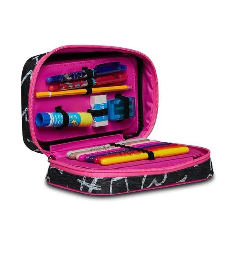Astuccio scuola Seven Speed Case Zipper Glamy