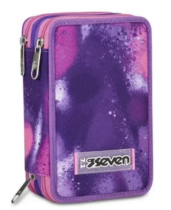 Astuccio scuola Seven 3 zip Bubble Street