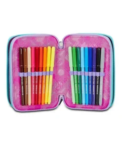 Astuccio scuola Seven 3 zip Crystal Purple