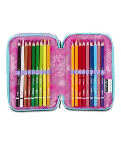 Astuccio scuola Seven 3 zip Crystal Purple