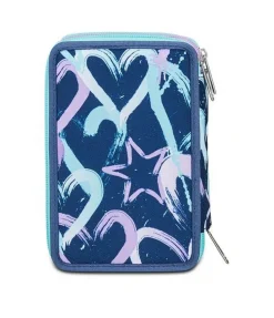 Astuccio scuola Seven 3 zip Crystal Purple