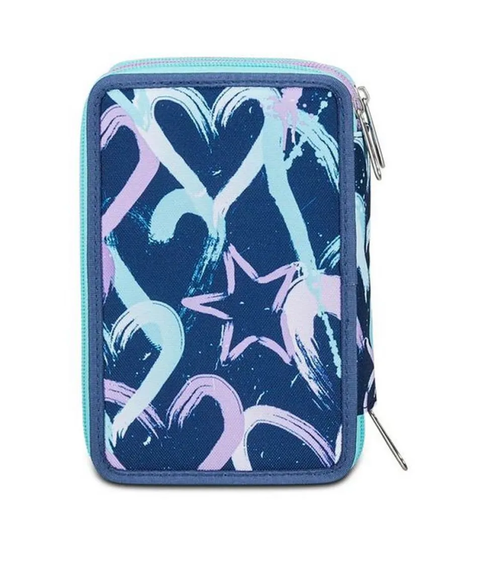 Astuccio scuola Seven 3 zip Crystal Purple
