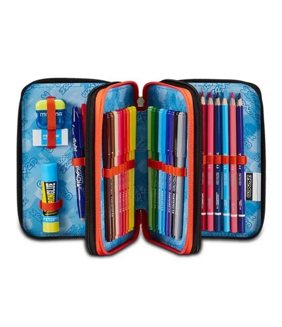 Astuccio scuola Seven 3 zip Lightventure