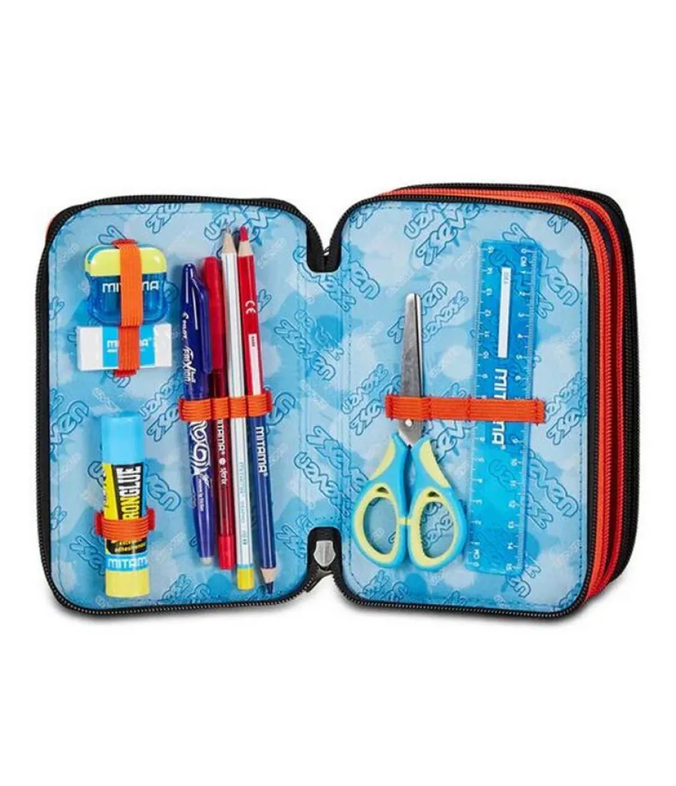 Astuccio scuola Seven 3 zip Lightventure