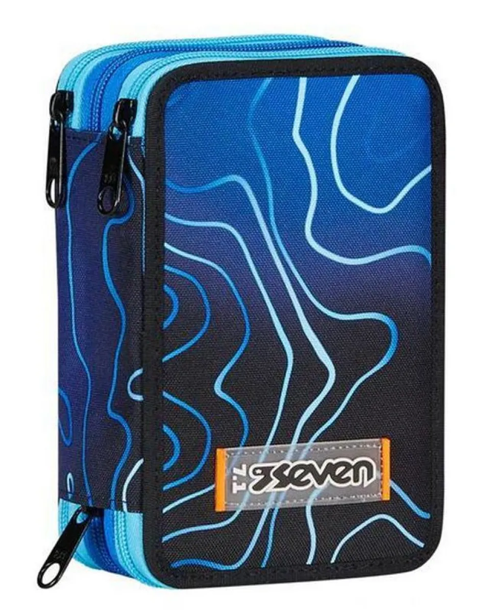 Astuccio scuola Seven 3 zip Mapset Boy