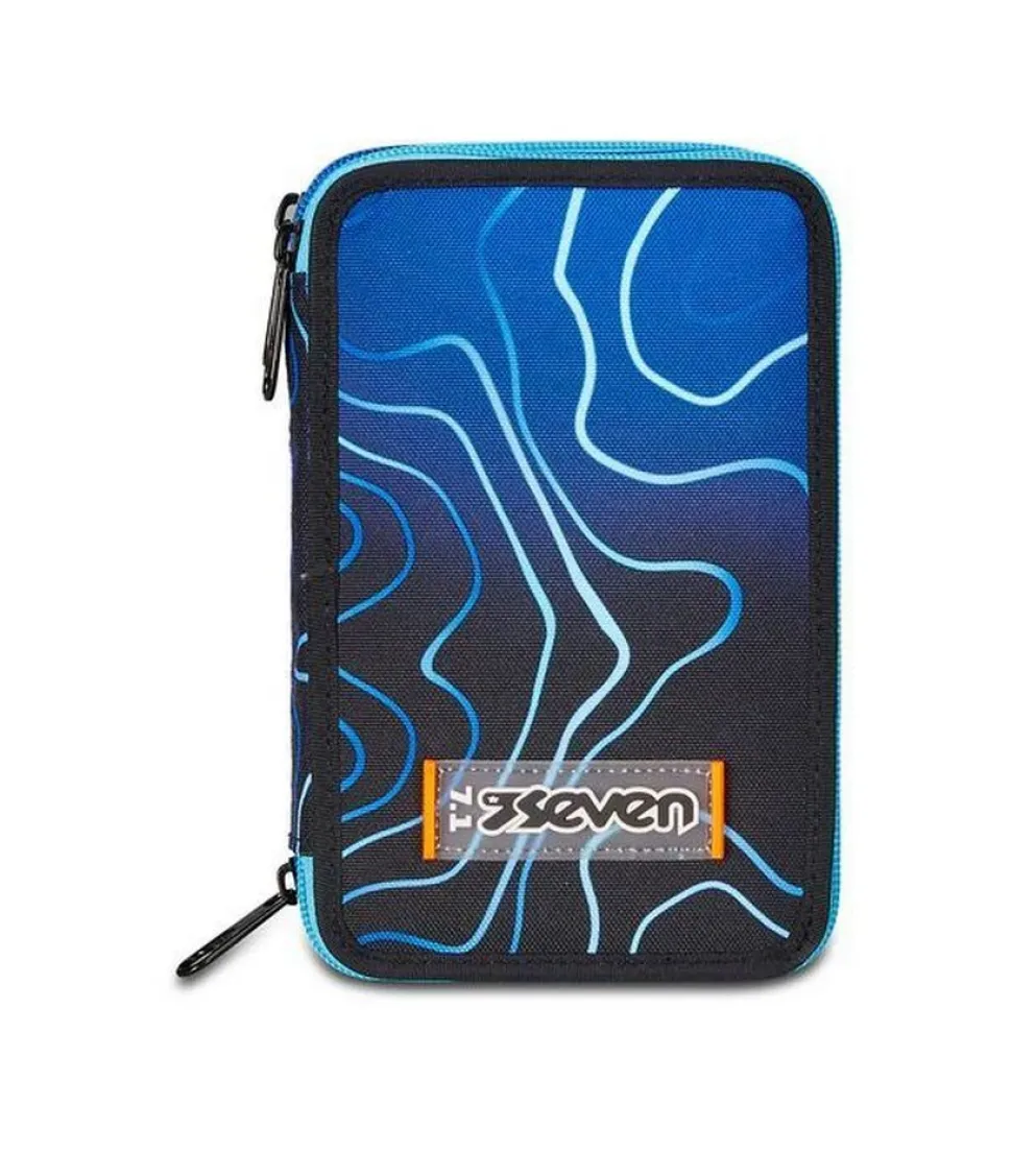 Astuccio scuola Seven 3 zip Mapset Boy