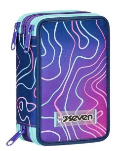 Astuccio scuola Seven 3 zip Mapset Girl