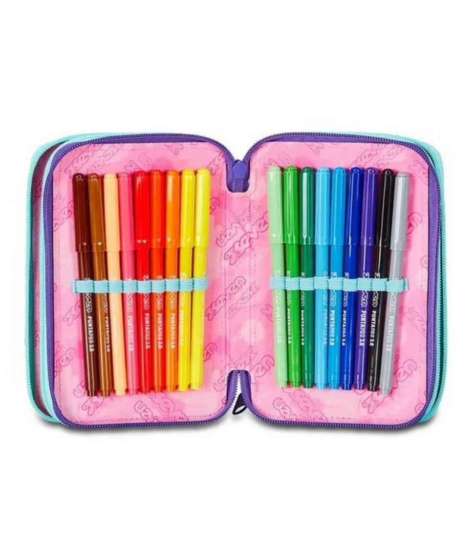 Astuccio scuola Seven 3 zip Mapset Girl