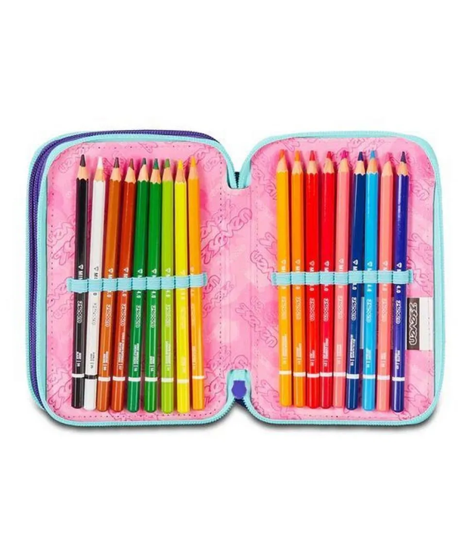 Astuccio scuola Seven 3 zip Mapset Girl