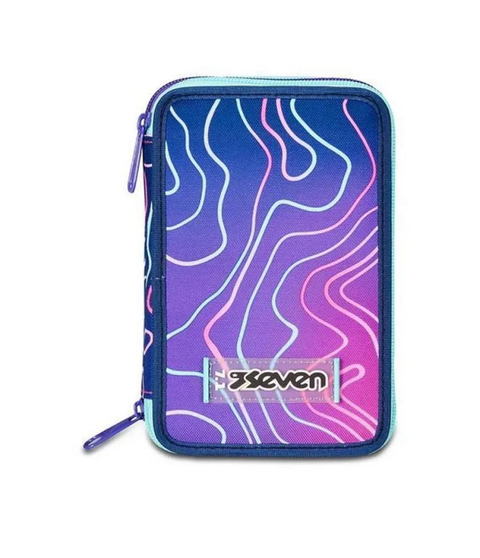 Astuccio scuola Seven 3 zip Mapset Girl