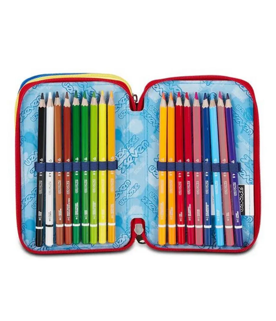 Astuccio scuola Seven 3 zip Mark On Boy