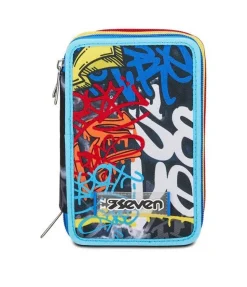 Astuccio scuola Seven 3 zip Mark On Boy