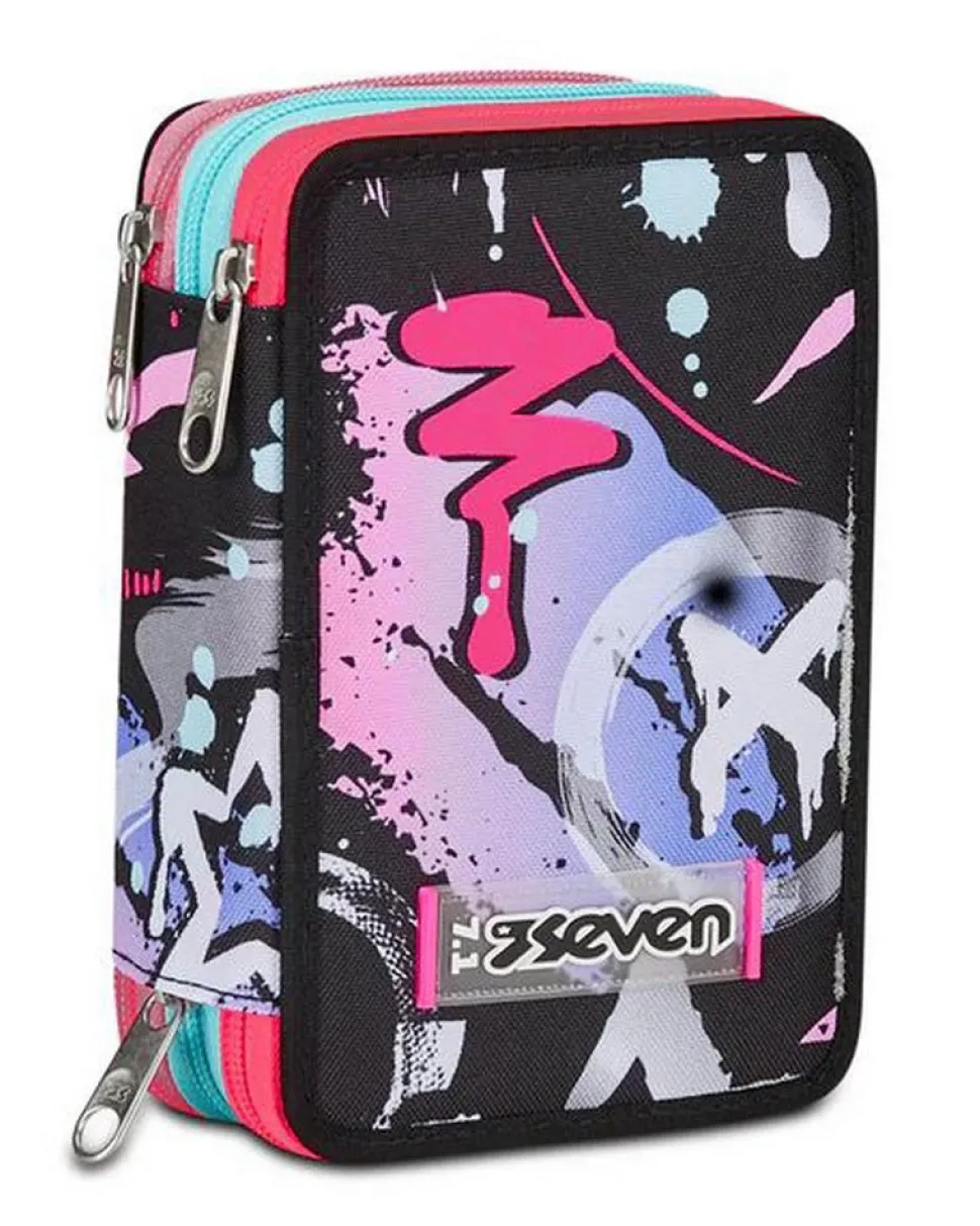 Astuccio scuola Seven 3 zip Mark On Girl