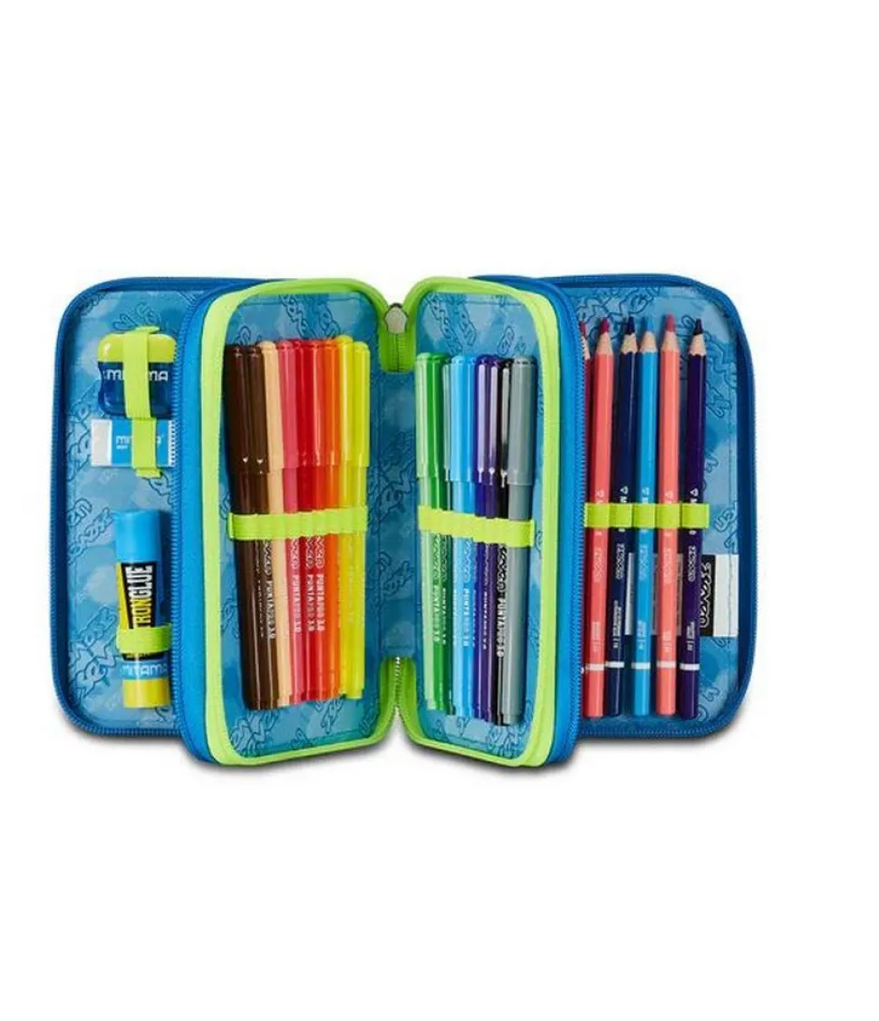 Astuccio scuola Seven 3 zip Multi-Shade Boy