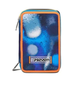 Astuccio scuola Seven 3 zip Retrocolor