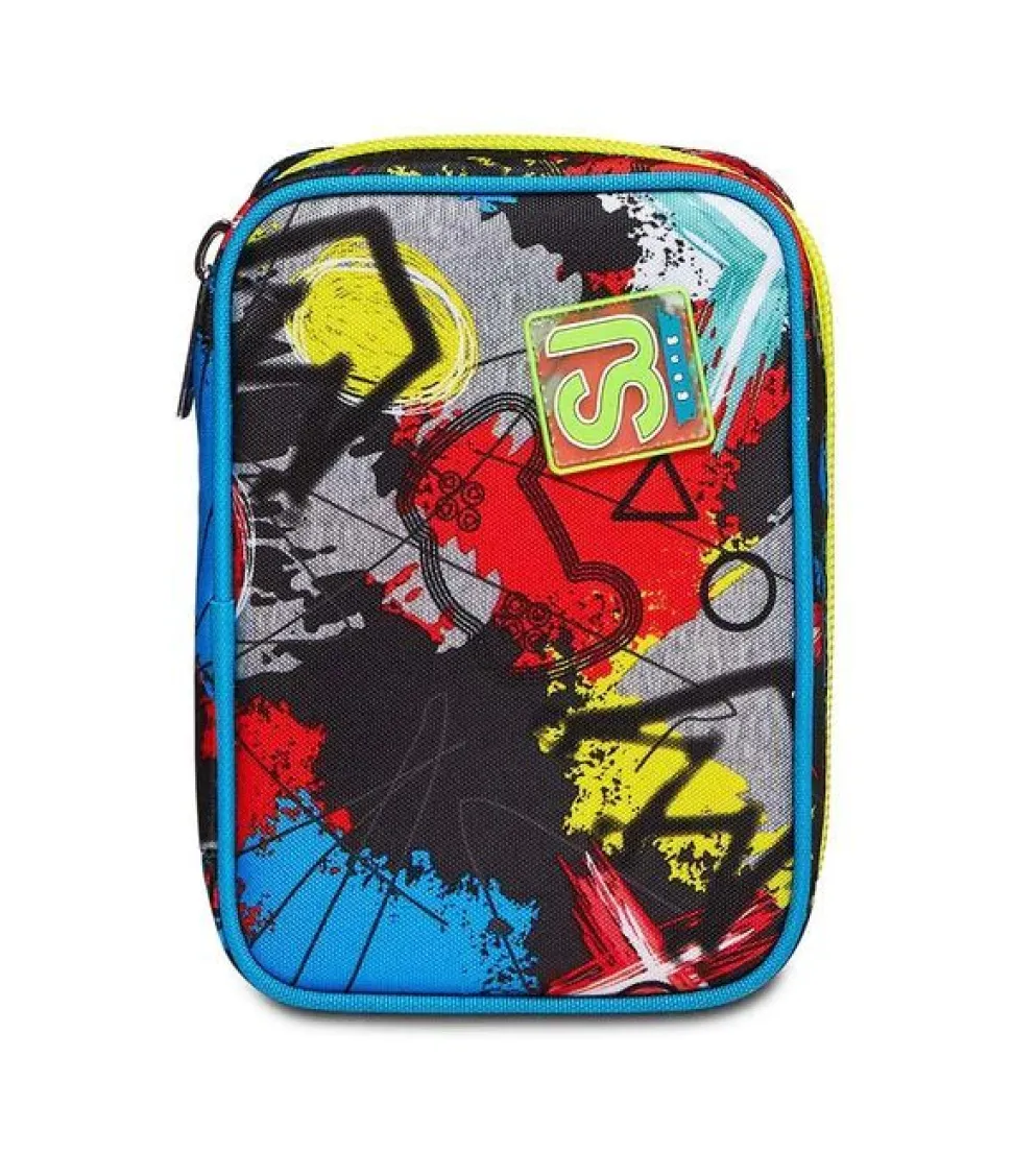 Astuccio scuola SJ Speed Pad Glitzled Boy