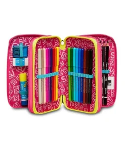 Astuccio scuola 3 zip SJ Clack It Girl