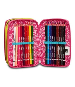 Astuccio scuola 3 zip SJ Clack It Girl