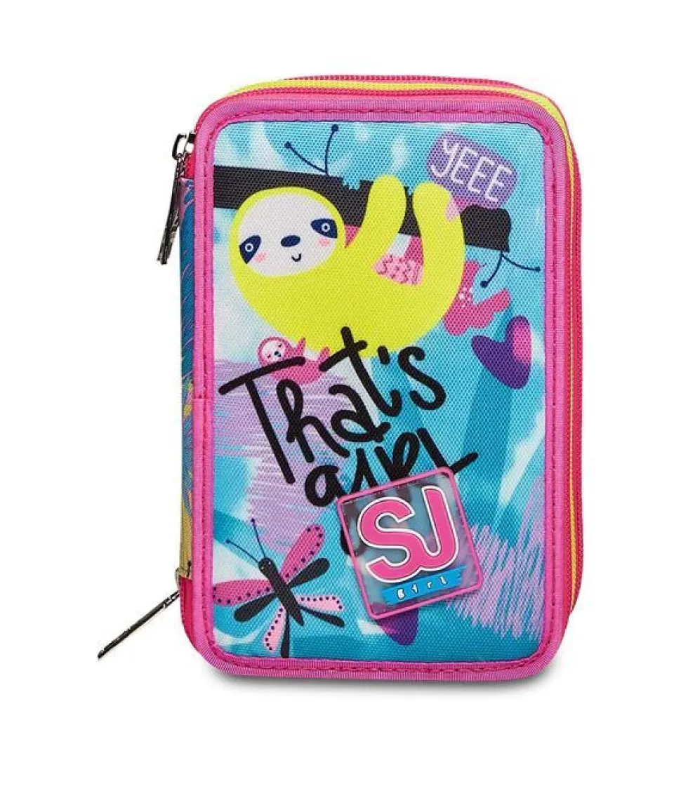 Astuccio scuola 3 zip SJ Clack It Girl