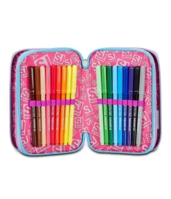 Astuccio scuola 3 zip SJ Colorjam