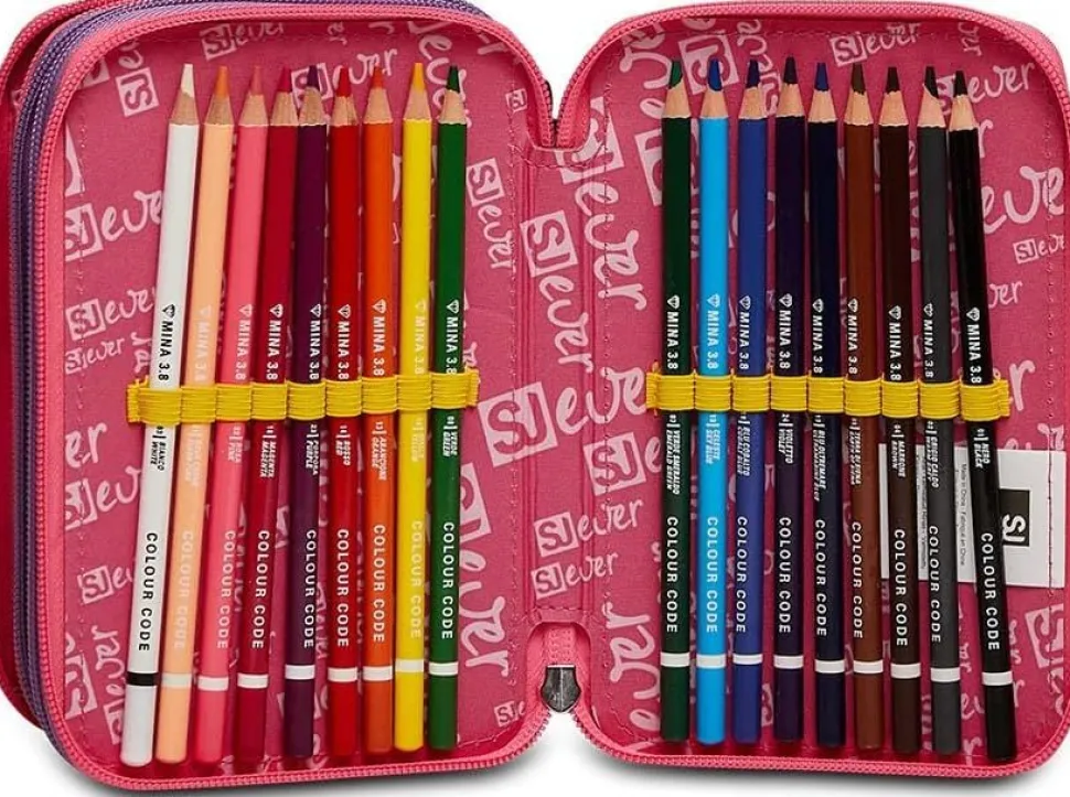 Astuccio scuola 3 zip SJ Ever Rayly Girl