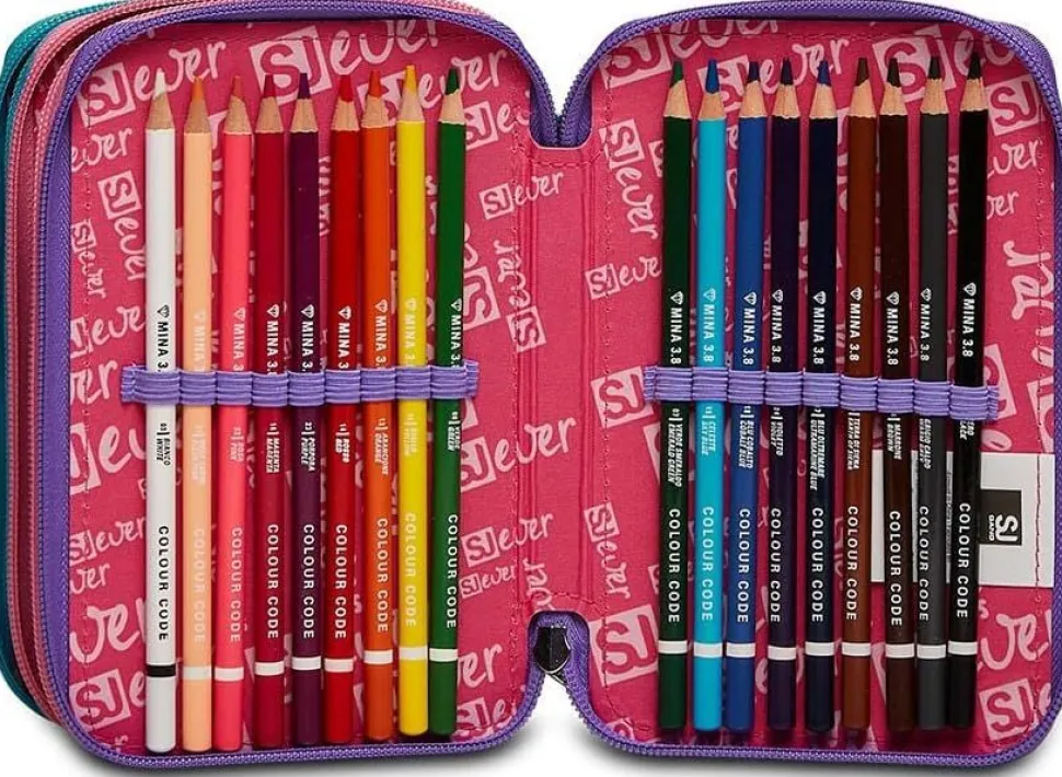 Astuccio scuola 3 zip SJ Ever Switie Girl