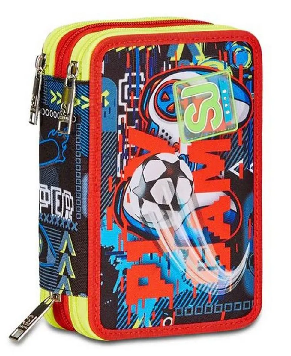 Astuccio scuola 3 zip SJ Funnygoal