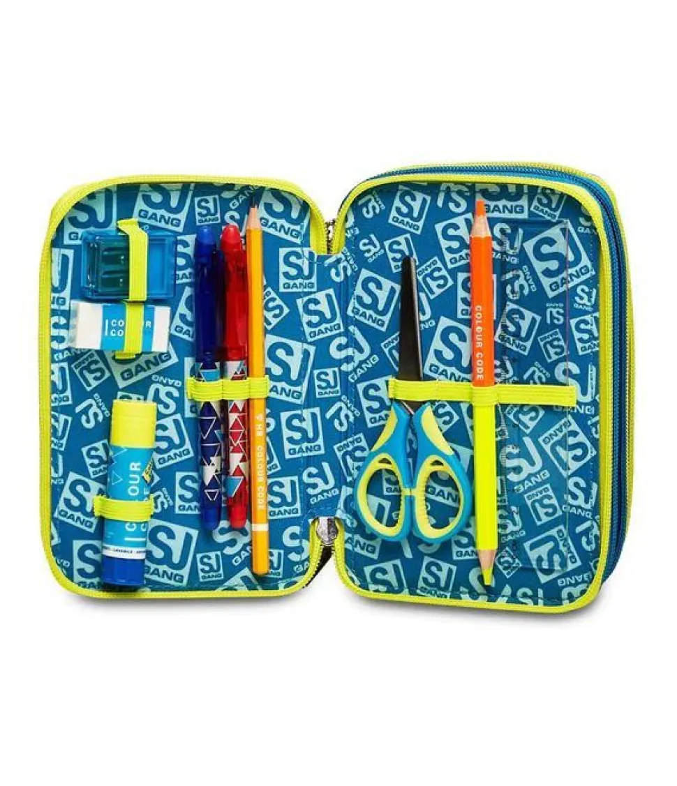 Astuccio scuola 3 zip SJ Glitzled Boy