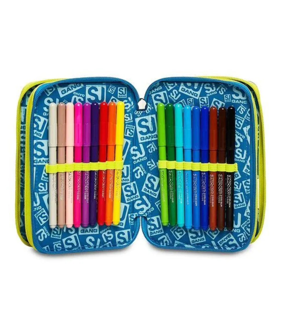 Astuccio scuola 3 zip SJ Glitzled Boy