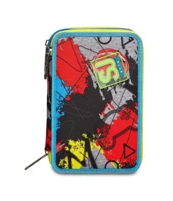 Astuccio scuola 3 zip SJ Glitzled Boy