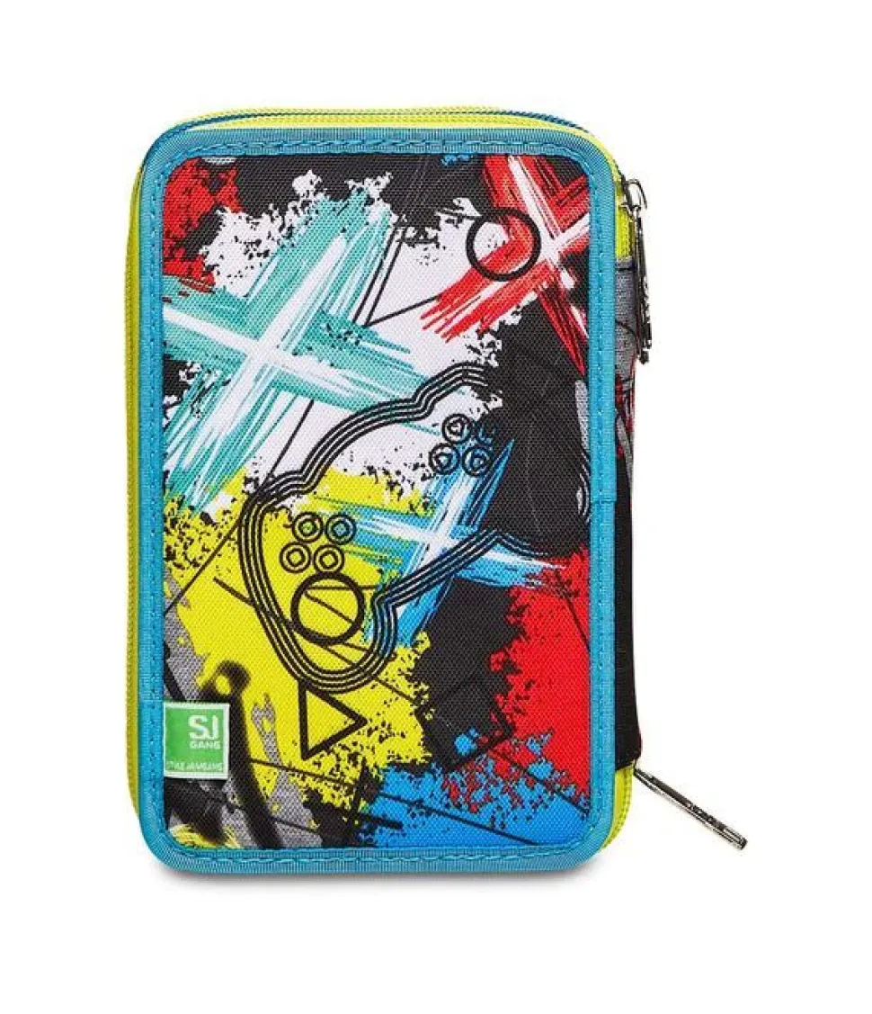 Astuccio scuola 3 zip SJ Glitzled Boy