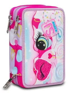 Astuccio scuola 3 zip SJ Heart Lolly