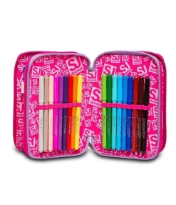 Astuccio scuola 3 zip SJ Heart Lolly
