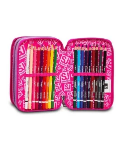 Astuccio scuola 3 zip SJ Heart Lolly