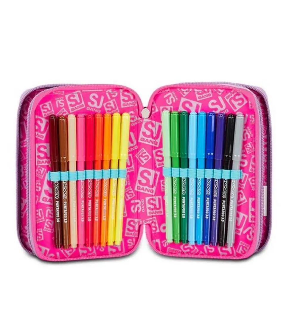 Astuccio scuola 3 zip SJ Magicance