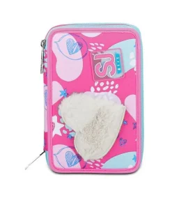 Astuccio scuola 3 zip SJ Pinkfur