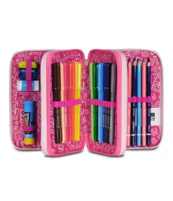 Astuccio scuola 3 zip SJ Pinkhugs