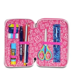 Astuccio scuola 3 zip SJ Pinkhugs