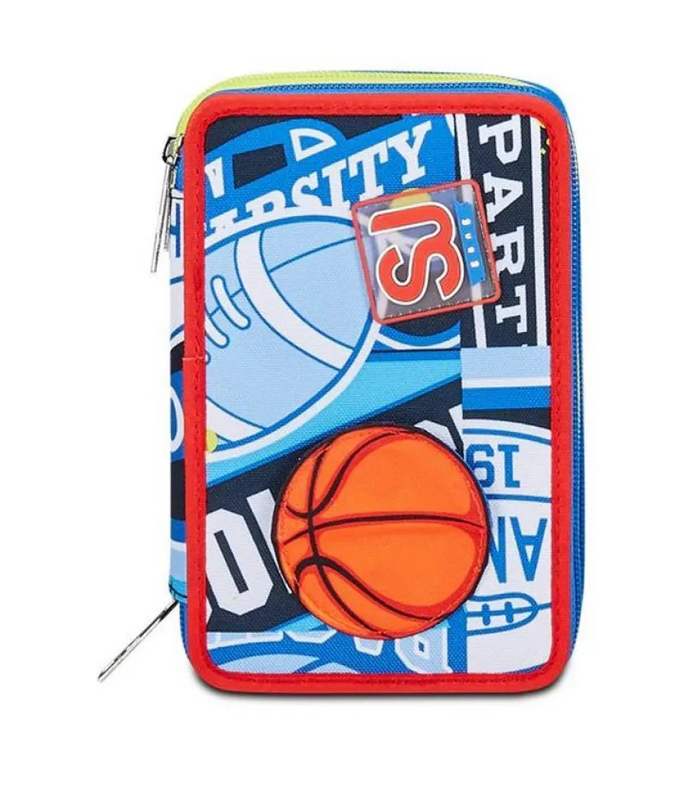 Astuccio scuola 3 zip SJ Realbasket
