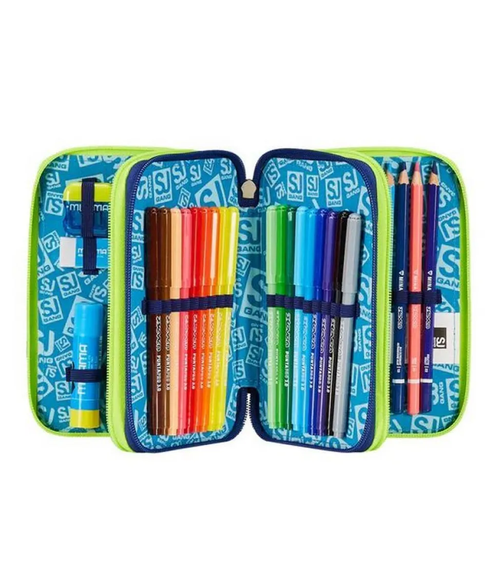 Astuccio scuola 3 zip SJ Sharkstory