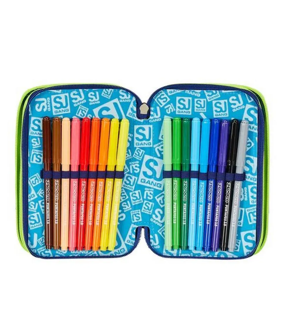 Astuccio scuola 3 zip SJ Sharkstory