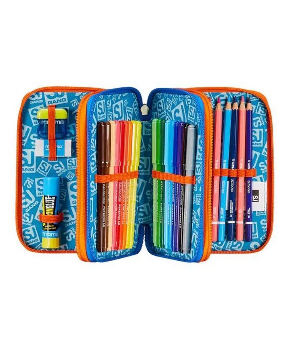 Astuccio scuola 3 zip SJ Sphere Full Boy