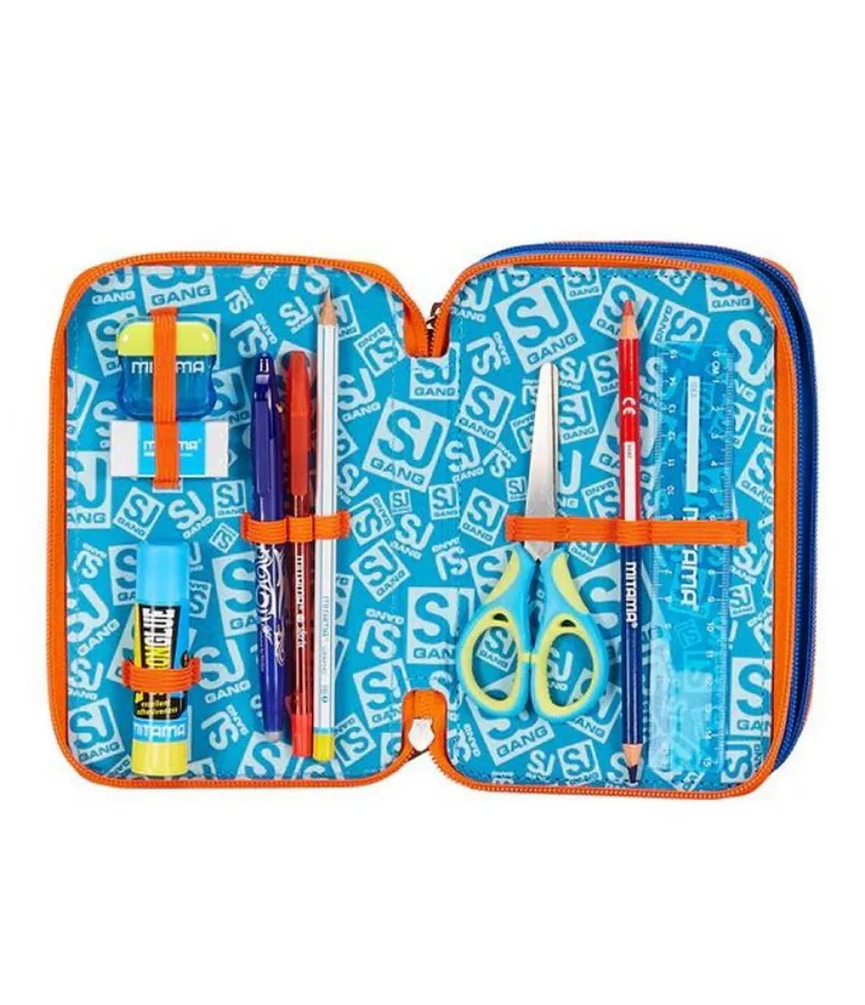 Astuccio scuola 3 zip SJ Sphere Full Boy