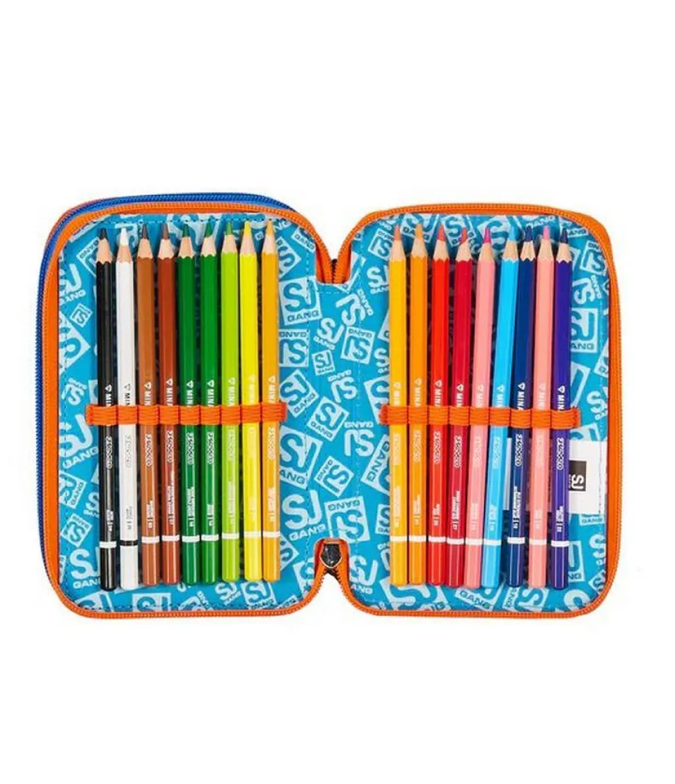 Astuccio scuola 3 zip SJ Sphere Full Boy