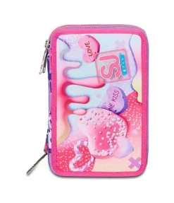 Astuccio scuola 3 zip SJ Sphere Full Girl